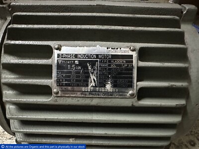 Fuji MLA3097A 3-Phase AC Induction Motor 1.5kW 4P 220V 6.5A 1730