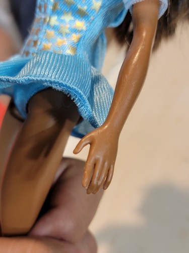 Barbie Vintage Dress Tagged Blue w/ Gold Stars On African American Doll C333G - Picture 11 of 17