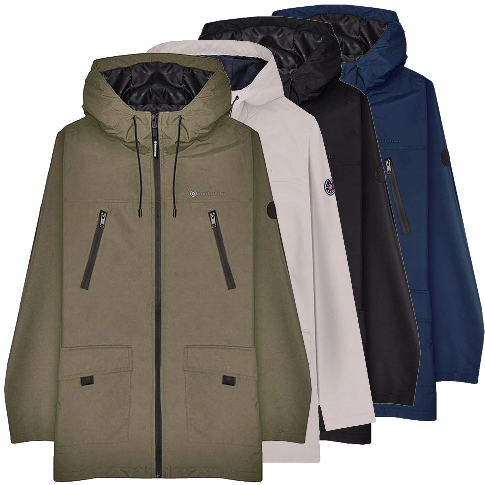 Mens Lambretta Casual Jacket Hooded Lightweight MOD SKA Parka Coat Size M to 4XL