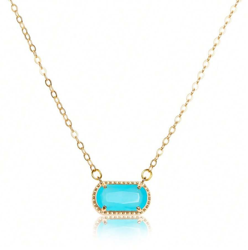 Gemstone Birthstone Pendant Layered Necklace for Women Jewelry Trendy Chain Gift - Picture 8 of 32