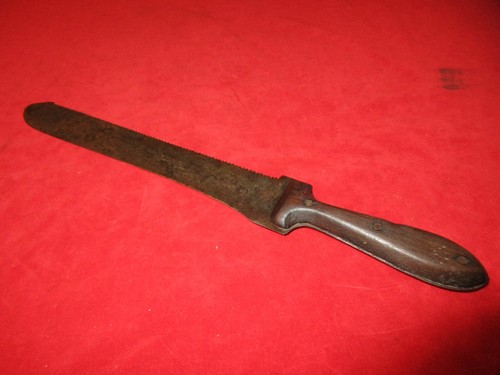 Antique Civil War Amputation Bone Saw Knife Marked W. Stillman Great Piece