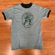 Mountain Warfare Training Center Men's Gray Ringer T-Shirt Size M USA Made 80s