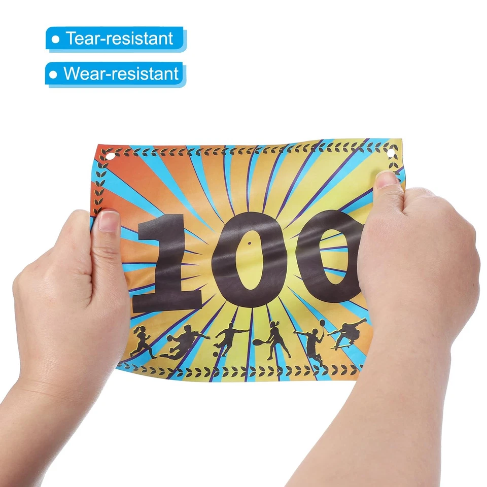 Tearproof Running Bib Numbers 7x6 Inch, 1-400 Wheat Ears Waterproof Race Comp... - Image 4 of 4