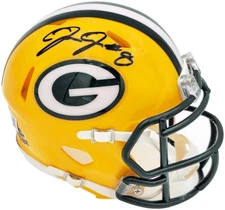 SALE! Josh Jacobs Signed Green Bay Packers Yellow Speed Mini Helmet Beckett Wit