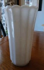 Vintage Art Deco Fluted Milk Glass Tall Vase