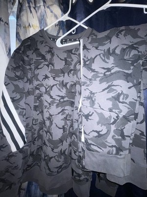 Adidas Men's Sportswear Future Icons Camo Graphic Pants and Sweatshirt Set