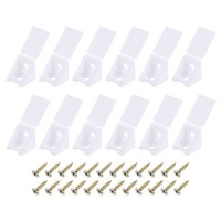 12 Stk 90 Grad Kunststoff Eckwinkel, 21X23X21Mm Regalwinkel Mit Schrauben, Weiß
