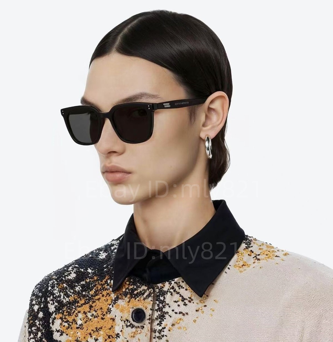 GentleMonster Days Day 01 Sunglasses Black Frame Black Lenses | eBay