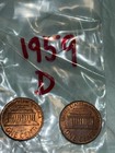❤️(9) 1959 D Lincoln Wheat Penny "L" in Liberty on Rim of Coin — photo 8