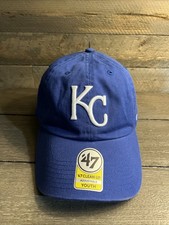 Kansas City Royals MLB Navy Blue 47 Brand Clean Up Relaxed Fitted Hat Youth Size