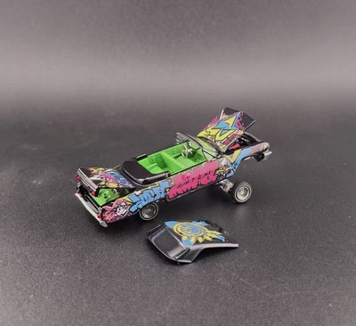 FW 1:64 Impala Lowrider Openable Convertible Adjustable Chassis Black