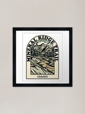 Mineral Ridge Trail Idaho hiking ba Framed Wall Art Poster Canvas Print Picture