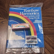 Vintage Hohner Rainbow Harmonica Instrument  Instruction and Song Book New
