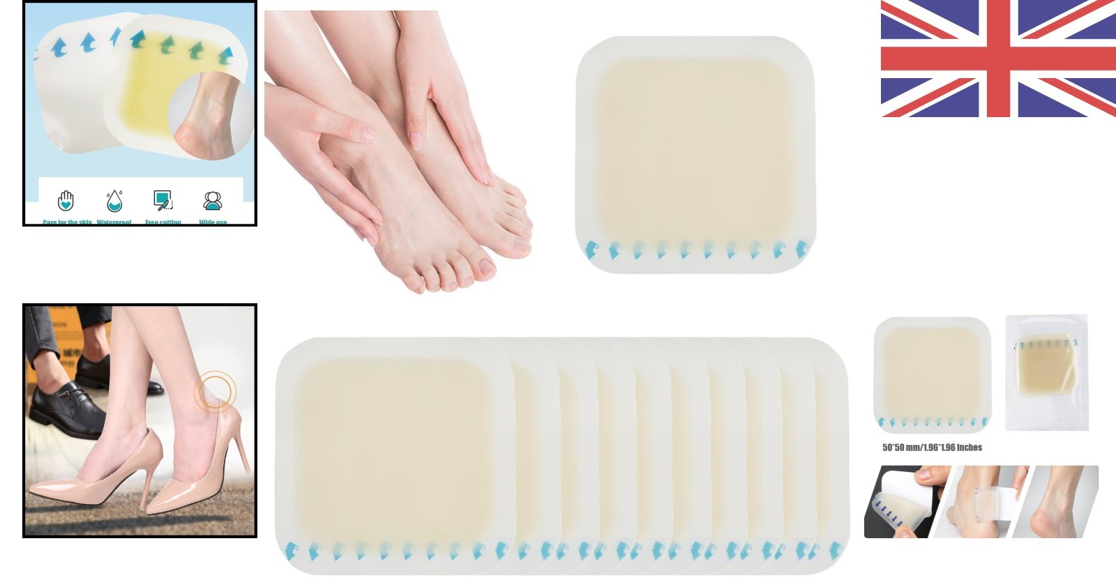 Invisible Hydrocolloid Blister Cushions - Sterile Bandages for Comfort & Healing