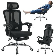 Ergonomic High-Back Mesh Office Chair with Adjustable Headrest