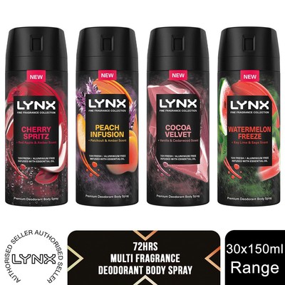 Lynx Body Spray 72 Stunden Frische Aluminiumfrei Deodorant 150 ml, 30er Pack