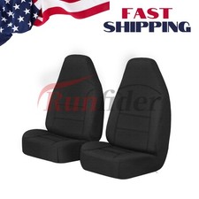 Front Seat Covers For Jeep Wrangler Tj 1997-2002 Durable Enhanced Padding-black Front Seat Covers For Jeep Wrangler Tj 1997-2002 Durable Enhanced Padding-black