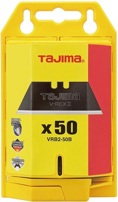 TAJIMA Utility Knife Blades - 50-Pack V-REX II Box Cutter Blades with Premium...