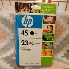NEW HP Combo-pack 45 Black  23 Tri-color Inkjet Cartridges EXPIRED: FEB 2011 