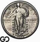1928 Standing Liberty Quarter, Lustrous AU, Better Date