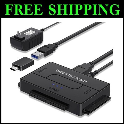 External Hard Drive Reader with Power Adapter