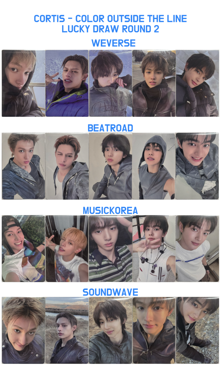 CORTIS COLOR OUTSIDE weverse ラキドロ コンプ Cortis] 1st EP - Color Outside The Line Lucky Draw Round2