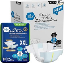 MED PRIDE Adult Briefs XXL  Maximum Absorbency Refastenable Tab Diapers 24  48ct
