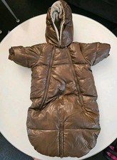 Benetton Winter Daunen Overall mit Fußsack Gr.56 braun