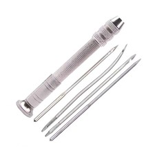 Leather Sewing Awl Set Replaceable Shoes Repair Punch Stitching Needle New