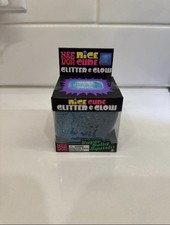 Nee Doh Needoh Nice Ice Cube Glitter Glow Blue Stress Sensory Fidget Toy Squeeze