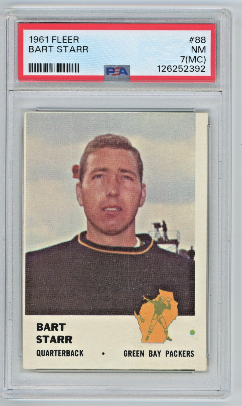 1961 Fleer Bart Starr #88 PSA 7