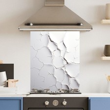 Premium Various Sizes Cracked Wall 6mm Glass Toughened Kitchen Splashback