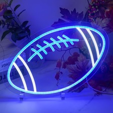 Football Neon Sign for Wall Decor, Dimmable Football Neon Light for Boys Room...