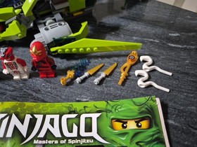 100% Complete LEGO Ninjago 9443 Rattlecopter w/instructions & new stickers