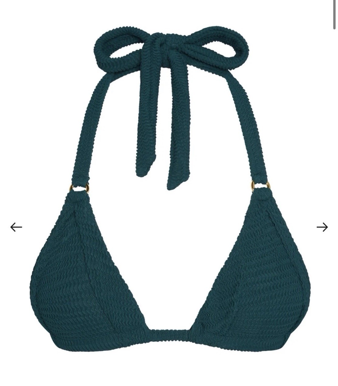 Monday Swimwear Morroco Top Evergreen Crinkle Sz P- NWT