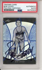 2010 Leaf Hoop Bob Cousy Signed PSA DNA Certified Autograph Boston Celtics HOF