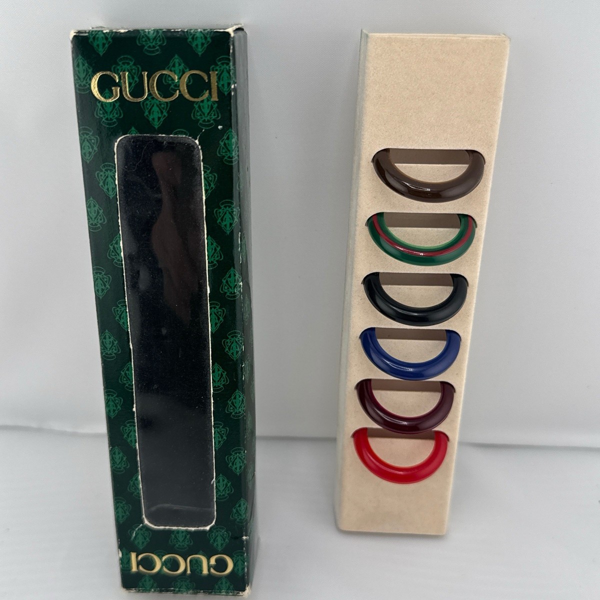 Rare Gucci Change Bezel Vintage Bezel Set 6 Colors with Box | eBay