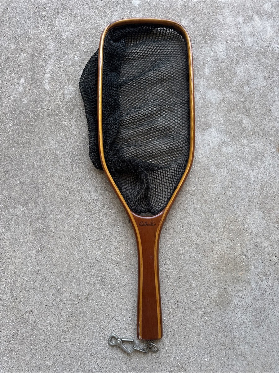 cabela's fly fish net Vintage Cabela's Wooden Fly Fishing Trout Fishing Landing Net - Wood