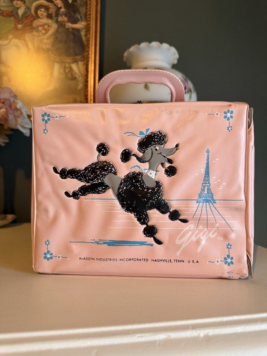 Vintage 1962 Aladdin Industries Gigi the Poodle Pink Lunchbox Rare