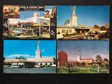 4 Hotel El Rancho Vegas Las Vegas Nevada postcards all posted