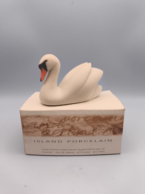 Handbemalte Isle of Arran Schottland Porzellan Keramik Schwan Vogel Figur Geschenk