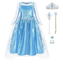Elsa Frozen Princess Queen Dress Up Set Girls Costume NEW Toddler Size