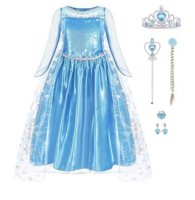 Elsa Frozen Princess Queen Dress Up Set Girls Costume NEW Toddler Size