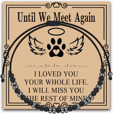 Pet Memorial Morse Code Bracelet for Women Men, Dog Cat Loss Gift, Dog/Cat Lover