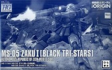 1/144 HG Zaku I Black Tri Stars Model Kit The Origin Premium Limited