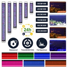 hygger LED Aquarium Light 9 Color Adjustable 12" 18" 24" 30" 36" 48" Fish Tank