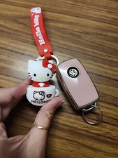 Sanrio Hello Kitty in tea cup Keychain 3D Figure Clip strap Backpack NEW CUTE