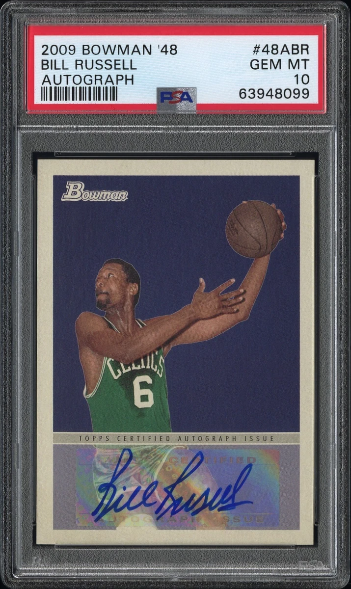 その他 topps bowman Bill Russell auto card Topps Bill Russell Basketball Autographed Sports Trading Cards