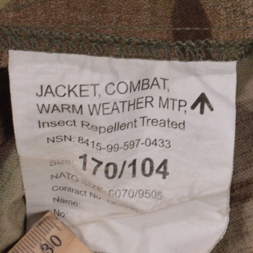 British Army Camo Military Jacket Combat MTP Shirt 170/104 XL Reg Green Brown - Picture 9 of 9