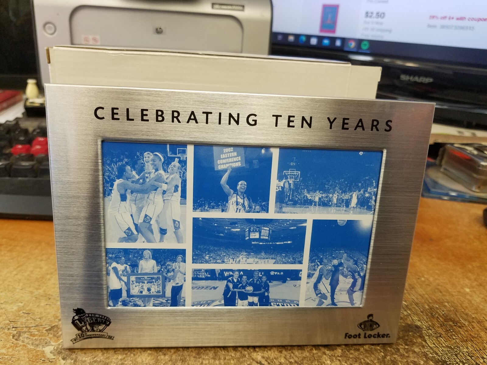 Celebrating Ten Years New York Liberty WNBA Foot Locker Picture Frame  7.5X5.5 | eBay